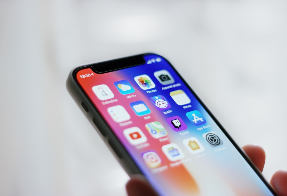 Person holding a smartphone